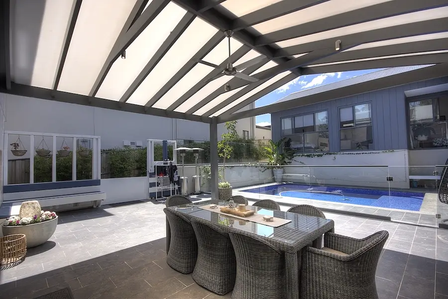 Insulated pergola across the rear of the home, North Kellyville